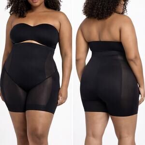 Maidenform Sculpting High Waist Shaping Shorts Black 2XL Extra Firm - NEW